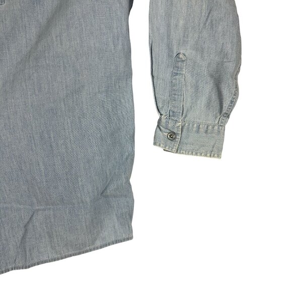 Carroll Reed Women's Embroidered Button Down Shirt Size 14 Blue - Picture 3 of 8